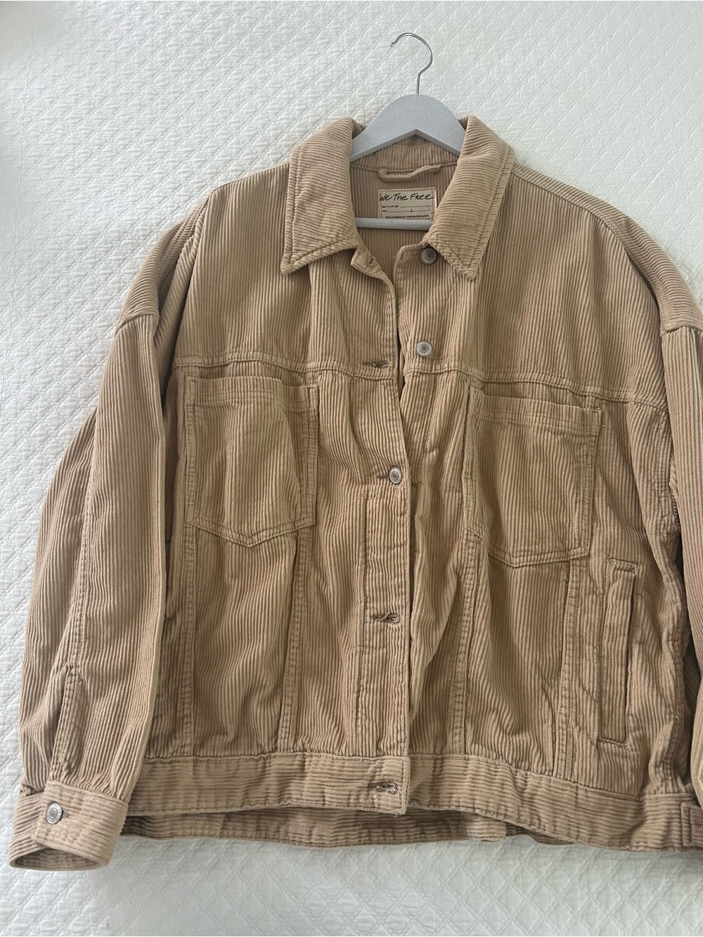 Free People Opal Swing Corduroy Jacket - khaki